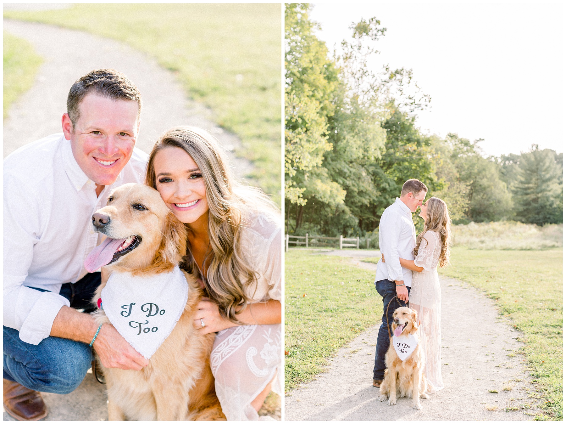 Hoover Reservoir Park Engagement Session by Amanda Eloise Photography. North Carolina Wedding Photographer. Dog engagement session
