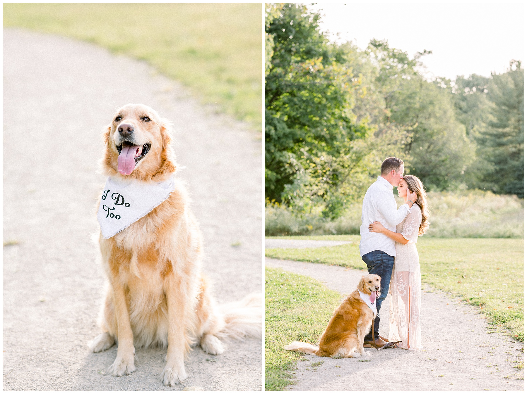 Hoover Reservoir Park Engagement Session by Amanda Eloise Photography. North Carolina Wedding Photographer. Engagement session with dog