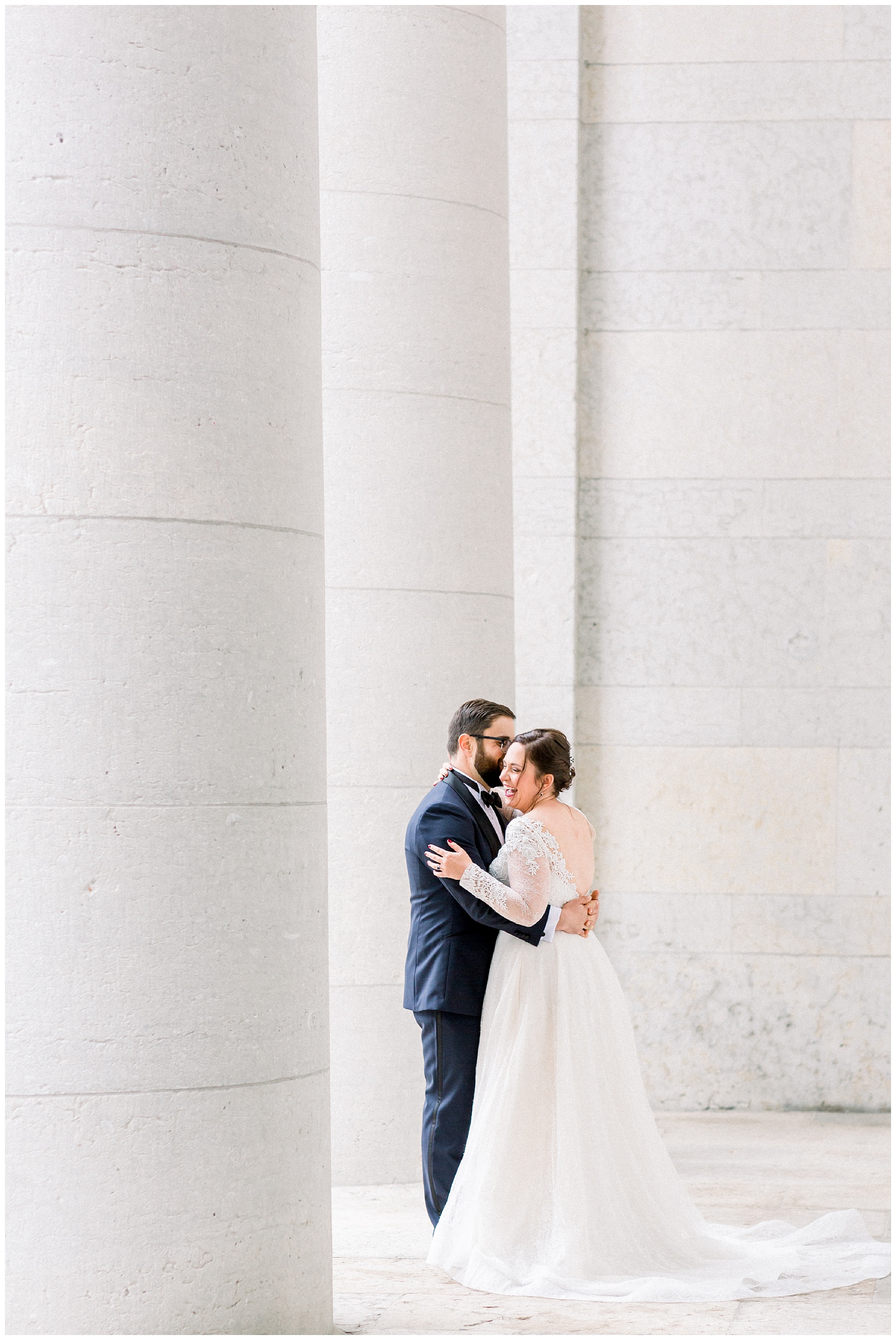 Halloween Wedding at the Boat House at Confluence Park in Columbus Ohio. Ohio Statehouse Bride and Groom Portraits