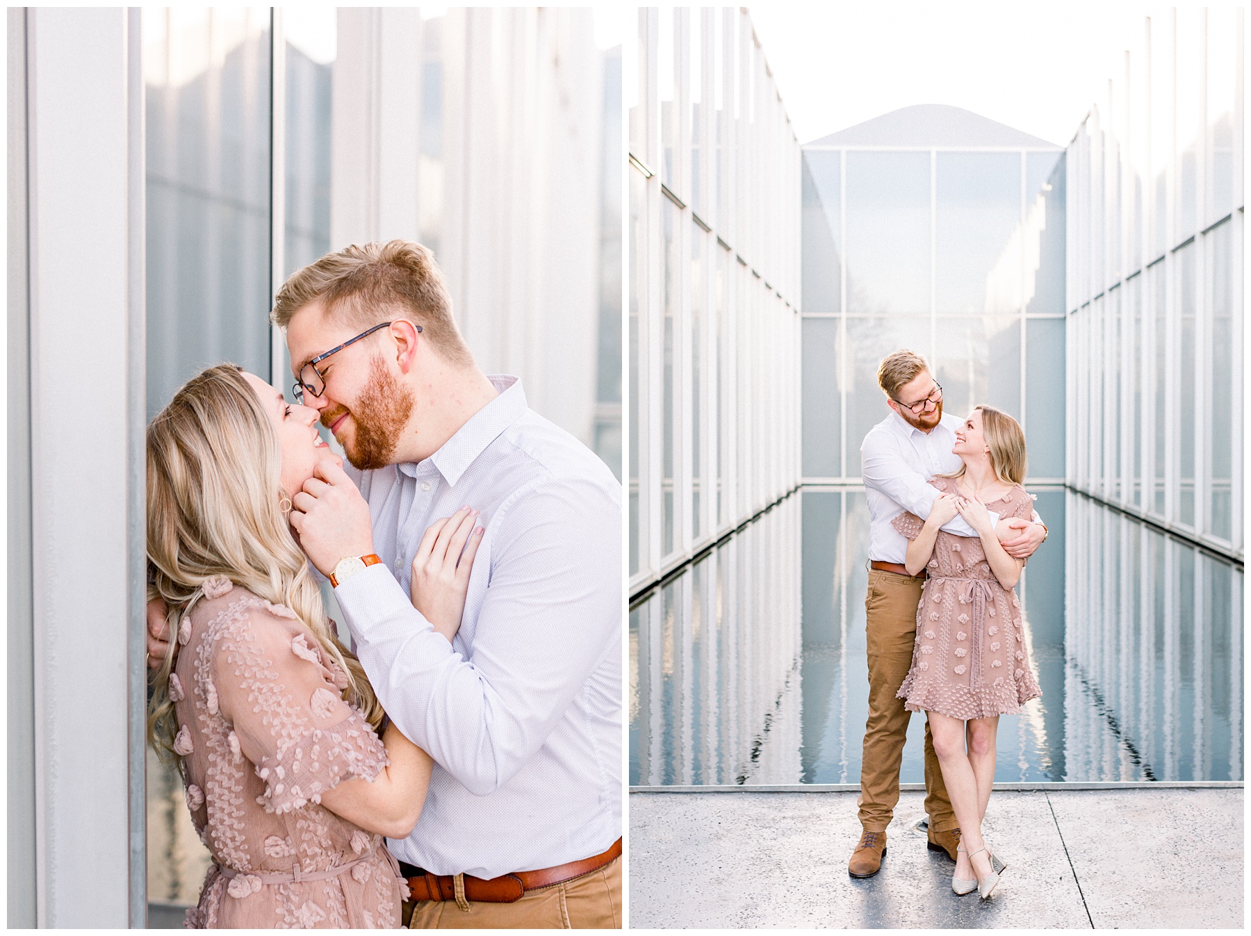 North Carolina Museum of Art Spring Engagement Session in Raleigh North Carolina at art exhibit