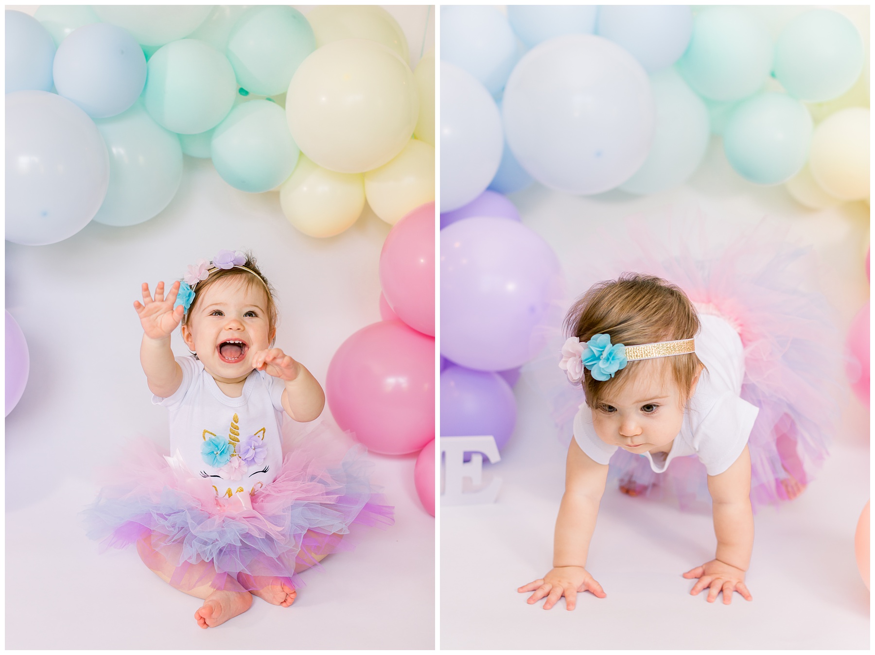 One year old unicorn girl first birthday pictures columbus ohio photographer