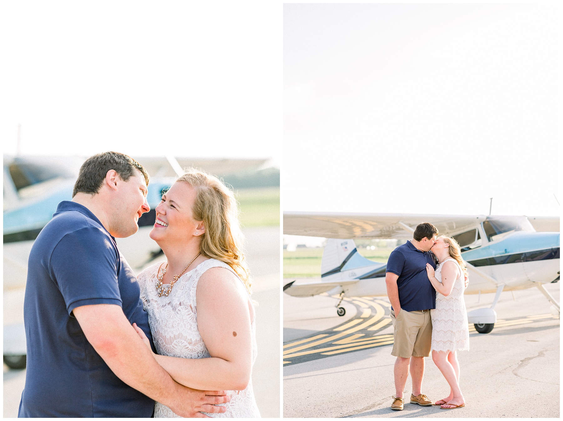 Findlay Airport Airplane Engagement Session. Columbus Wedding Photographer