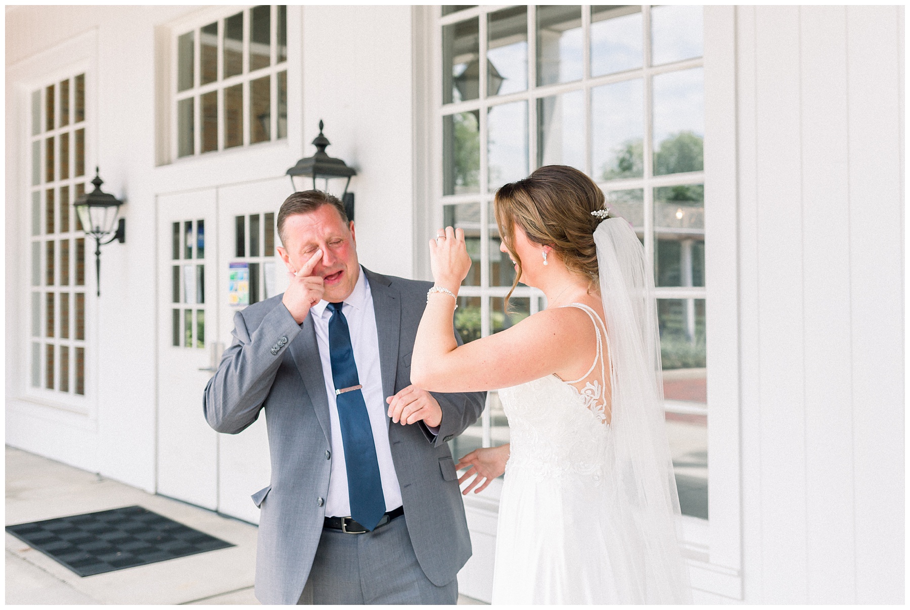 Daddy daughter first look at Nationwide Hotel & conference Center Wedding in Columbus Ohio.