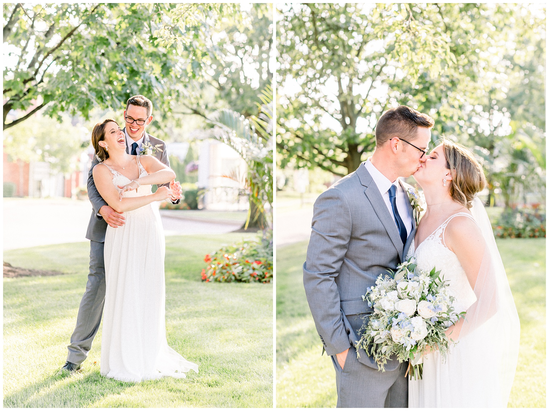 Bride and Groom Portraits at Nationwide Hotel & conference Center Wedding in Columbus Ohio.