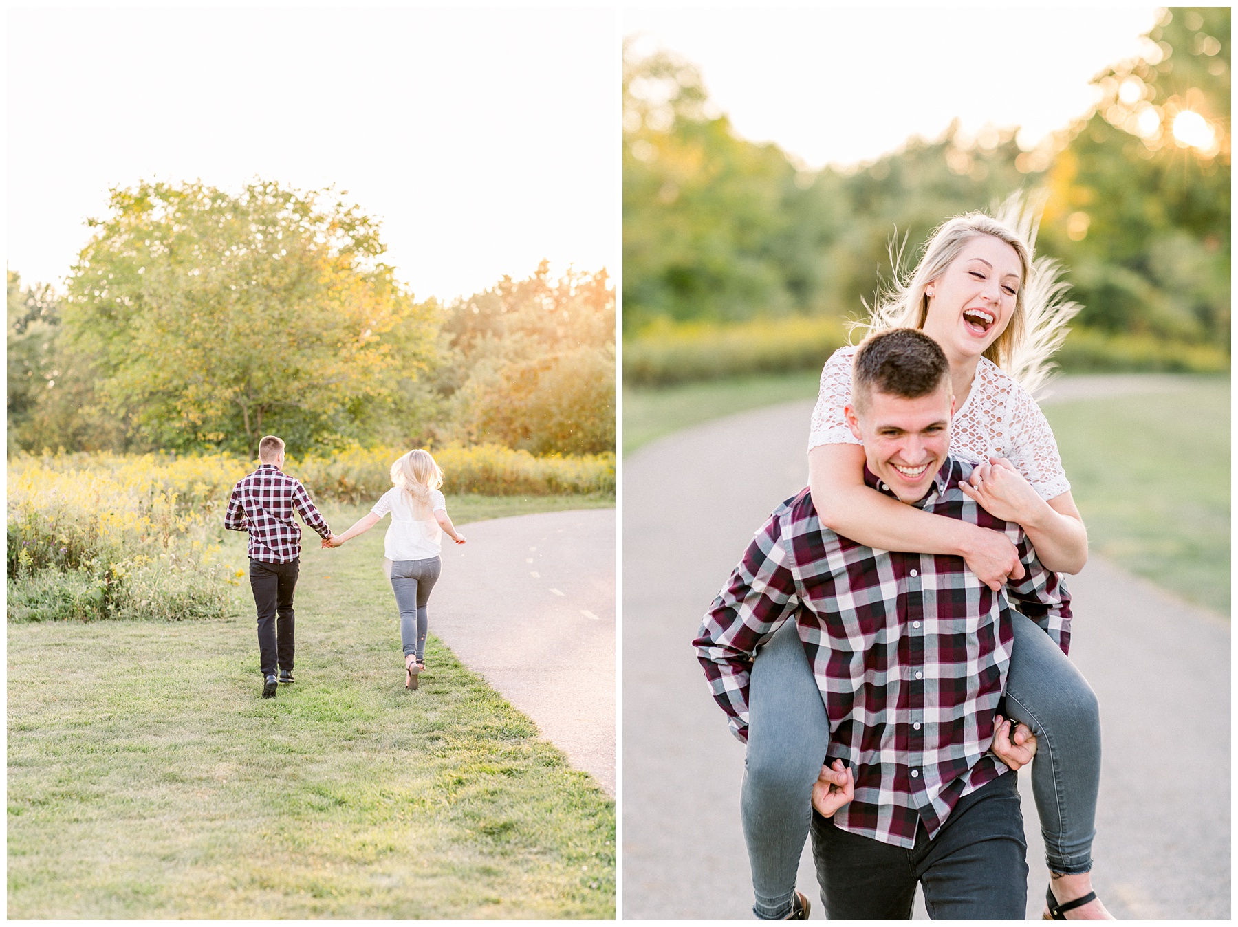 Walnut Woods Tall Pines fall Engagement session