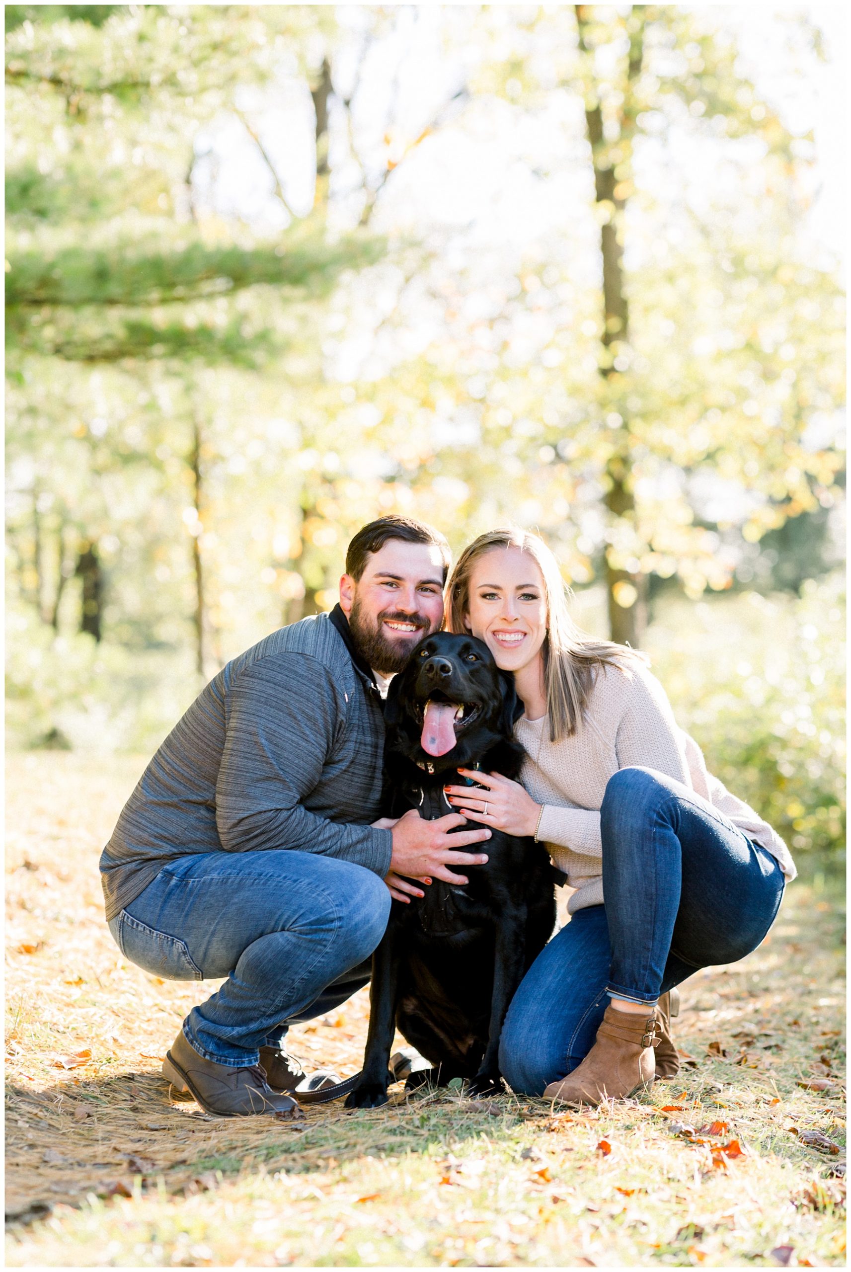 Hoover Reservoir Park Engagement Session with dog in Columbus Ohio